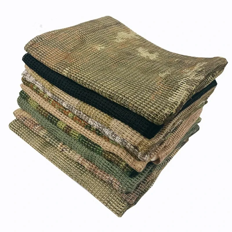 Tactical Scarf Camouflage Mesh Net Scarves Sniper Face Veil Camping Hunting Cycling Headwear Accessory
