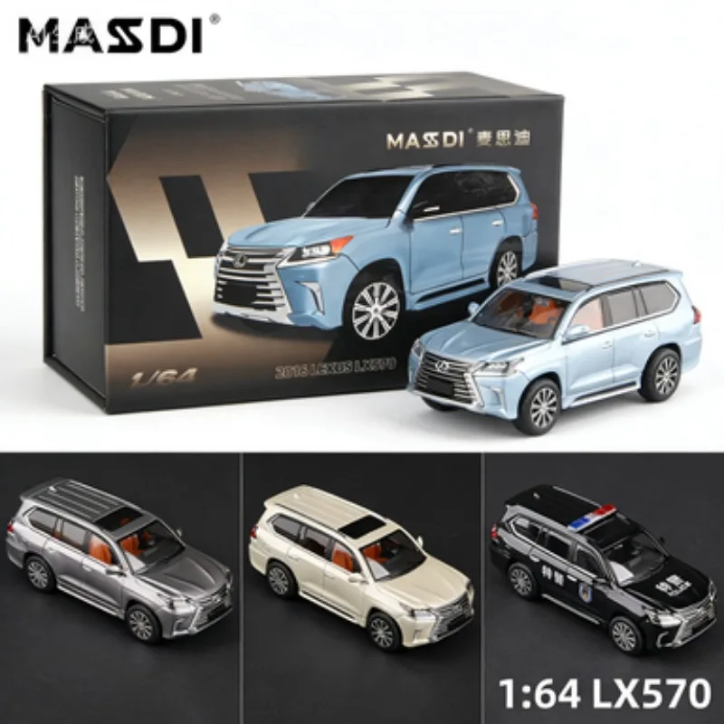 

MASDI 1:64 Модель Lexus LX570 из литого сплава, игрушка для мальчиков, высококачественный коллекционный статический экспонат для взрослых, праздничный подарок.