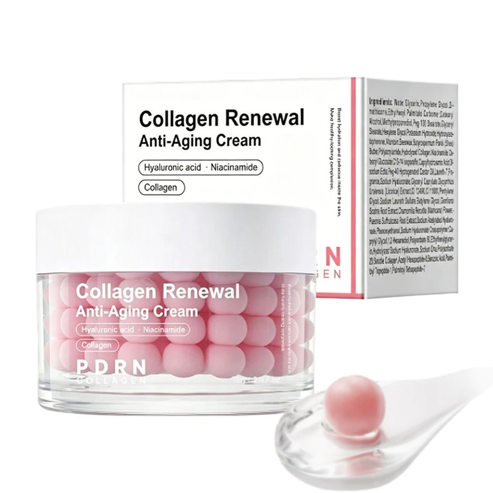 PDRN Pink Collagen Renewal Capsule Cream Anti-Aging Locking Moisture Repairs Damaged Skin Barrier Fine Lines Facial Skin Care