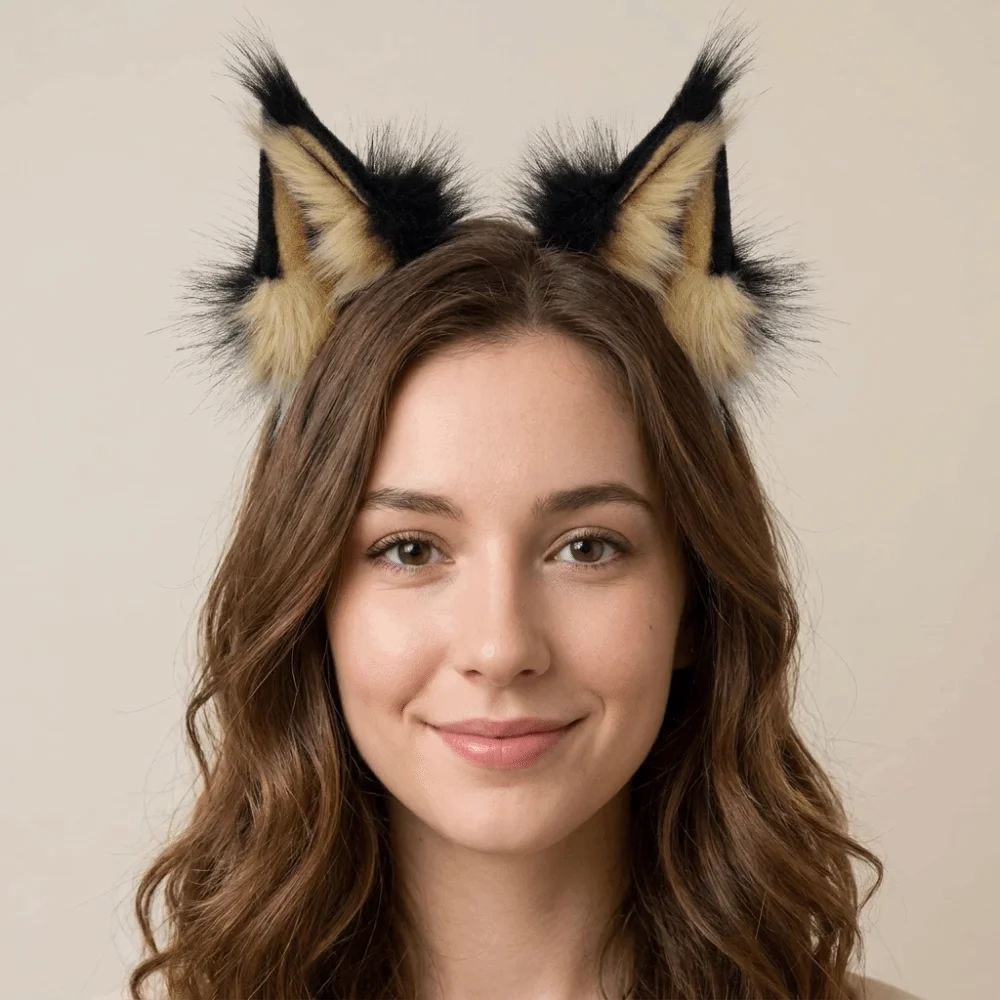 Funny Lolita Cat Ears Headband Animals JK Wolf Dog Hair Band Hair Hoop Furry Cosplay Headwear Female Hair Accessories