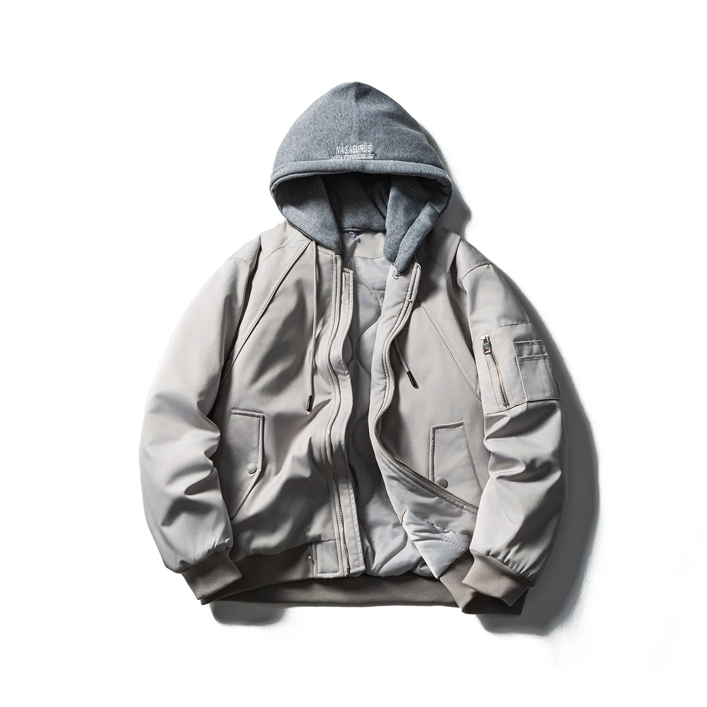 

Streetwear Solid Color Quilted Baseball Jacket Autumn Winter Lightweight Cotton Coat Unisex Casual Flight Lined Couple Jacket