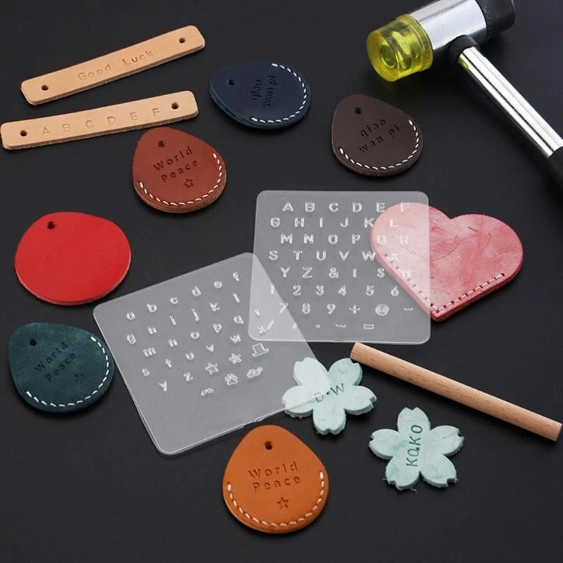 3Pcs Leather Stamping Tool Letters Stamps Tool Stamping Handle for Leather Craft Handmade Craft