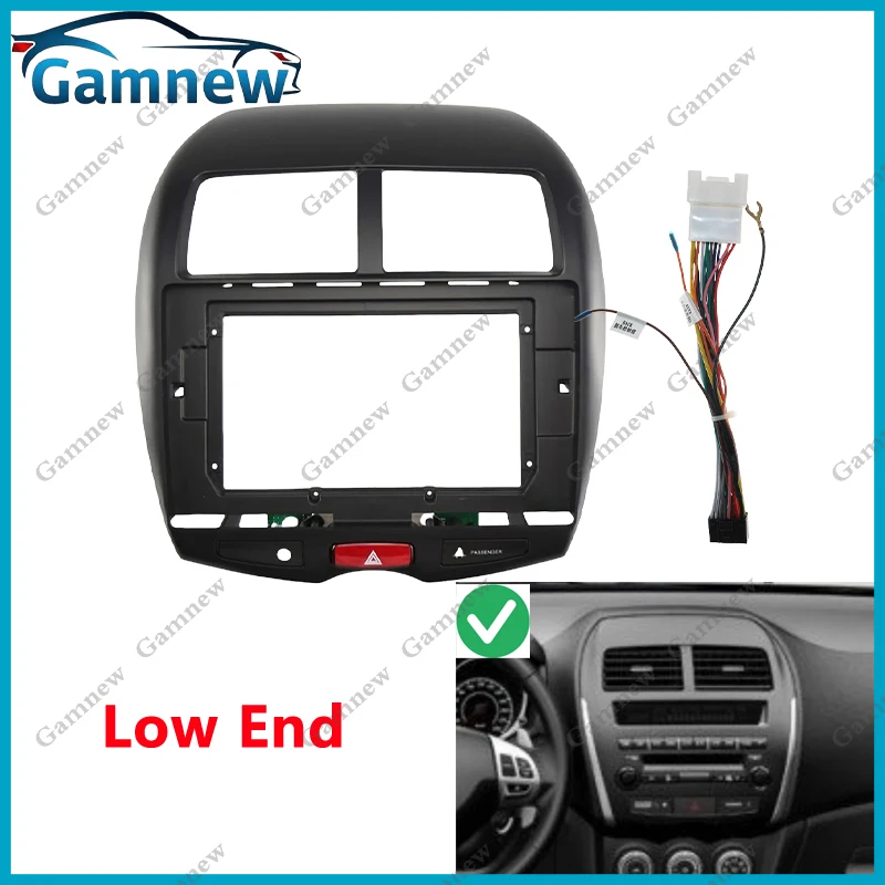10 Inch Car Radio Fascia Canbus Box For Mitsubishi ASX RVR 2010-2016 Frame Android 2Din MP5 Player Stereo Panel