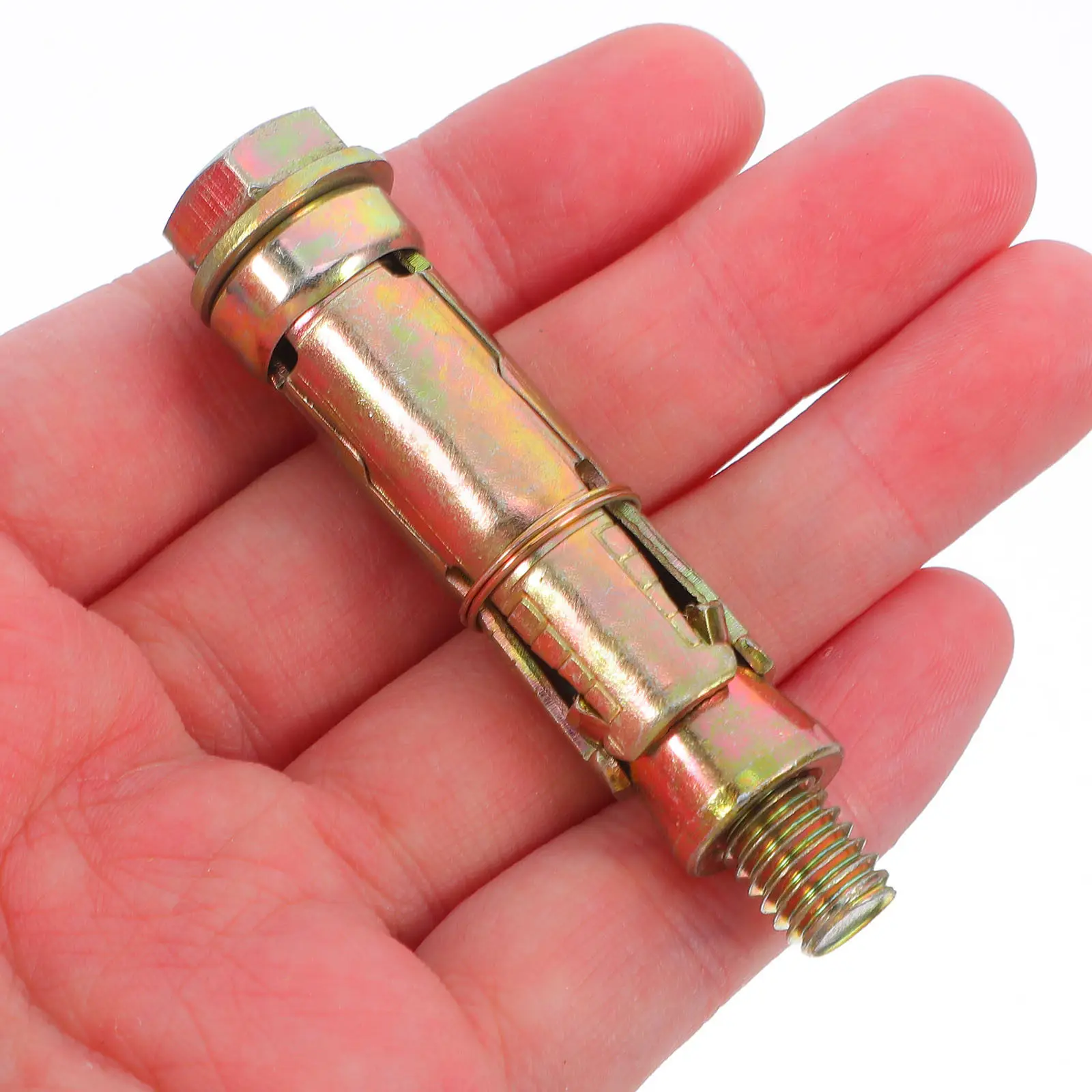 12Pcs Heavy Duty Expansion Shield Anchors Metal Screws Fasteners Concrete Brick Wall Drywall Fixing Wall Anchors