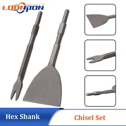 Chisel Set Hex Shank Hammer Drill Bit Motor Removal Tool 2Pcs