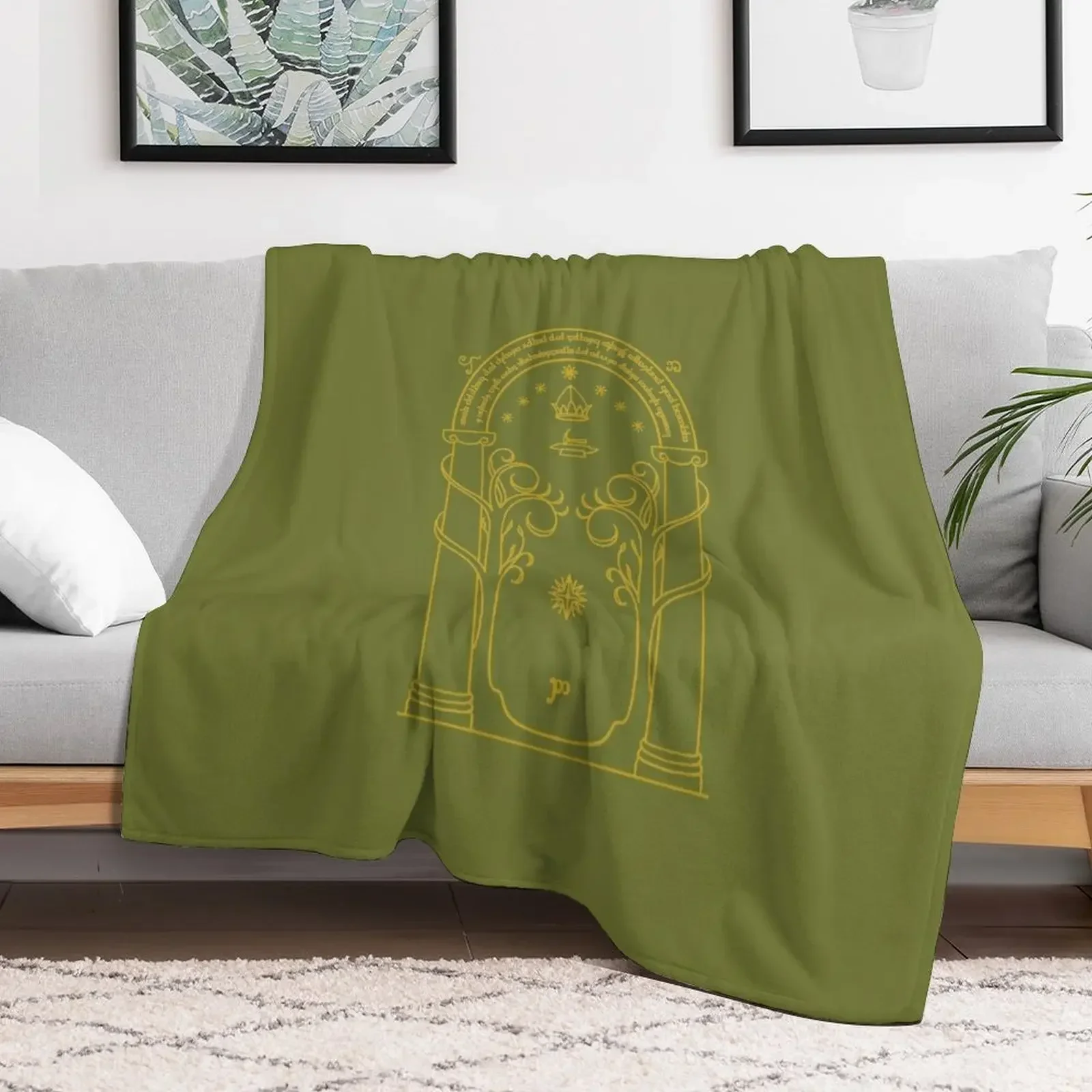 Doors of Durin Throw Blanket Custom Nap Blankets