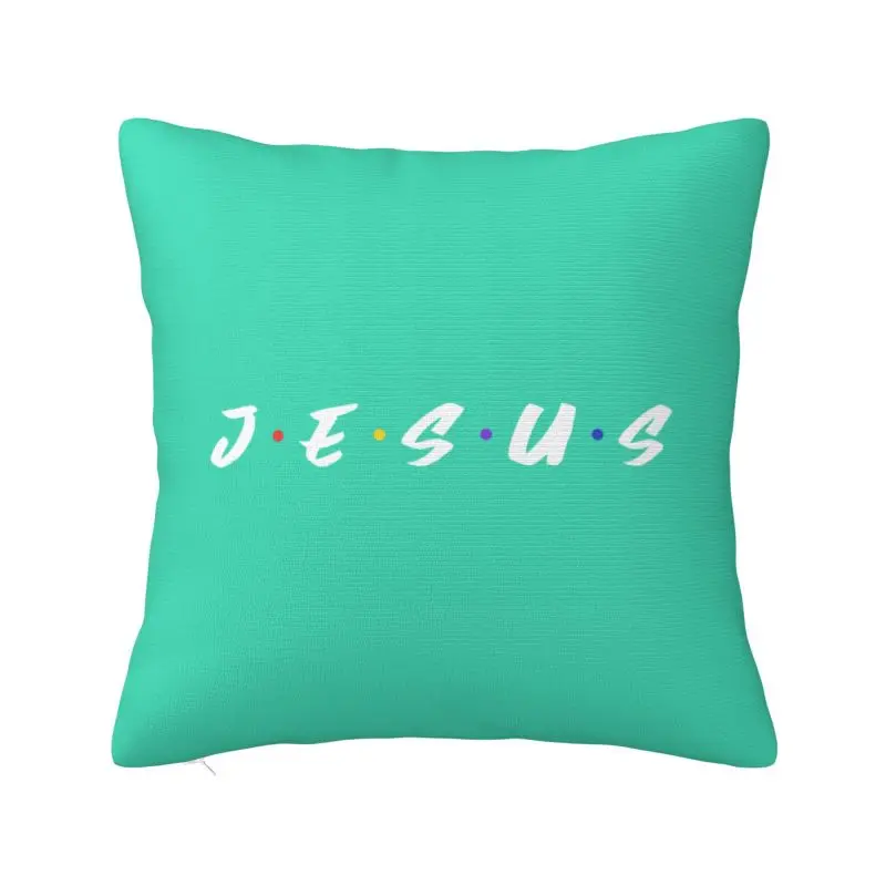 Custom Jesus Christian Pillow Case 40x40cm Religious Faith Cushion Cover Decoration Salon Square Pillowcase