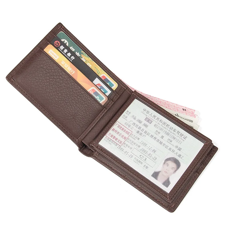 

Men's Wallet Vertical Multi Card Small Wallet Driver's License Youth Mini Student Change Bag Card Bag