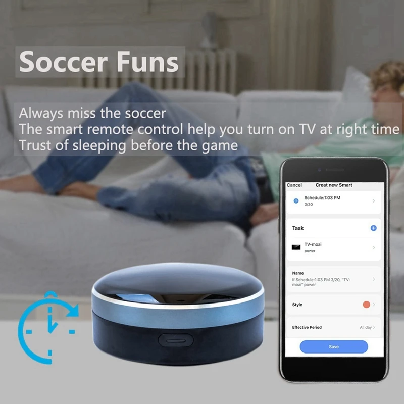 Tuya-Control remoto Universal para el hogar, dispositivo inteligente con infrarrojos, Wifi, RF, USB, funciona con Alexa, Google Home, Siri