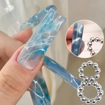 3Dネイルアートツール,磁気ビーズ,波紋,キャッツアイ,磁気ラウンドボール,ジェルネイルポリッシュ,オーシャンスタイル