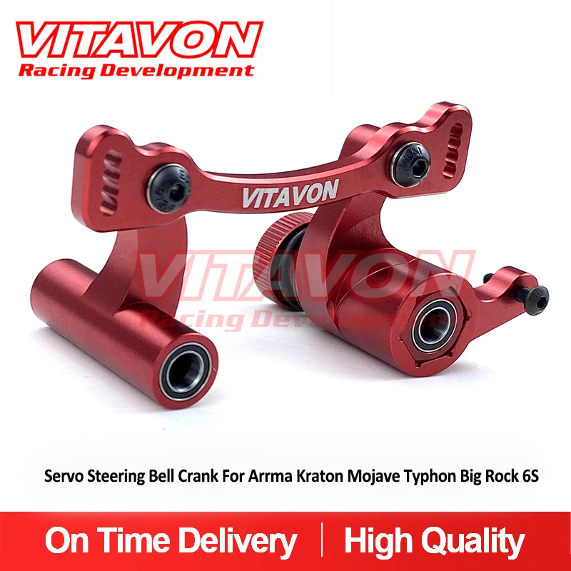 VITAVONVITAVON CNC 7075 Servo Steering Bell Crank For Arrma 6S Kraton/ Mojave /Typhon/Big Rock BLX