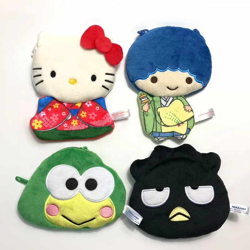 10cm Coin Purse Cartoon Anime Plush Purse Student Children Wallet Keychain Cute Keroppi Small Storage Bag Girl Christmas Gifts