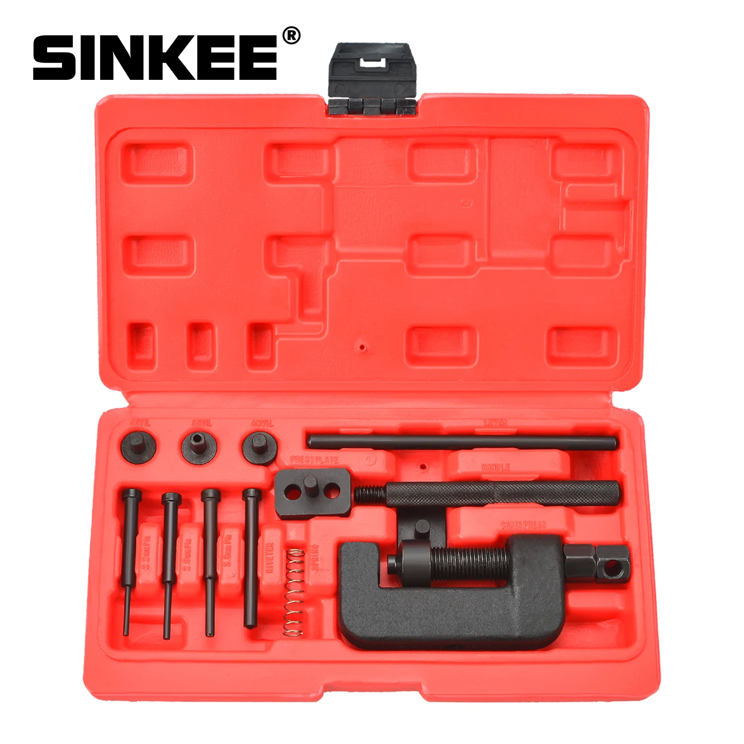 Motorcycle Bike Chain Breaker Splitter Link Riveter Universal Bikes Riveting Tool Set kit Cycling Accessories with Carry Box