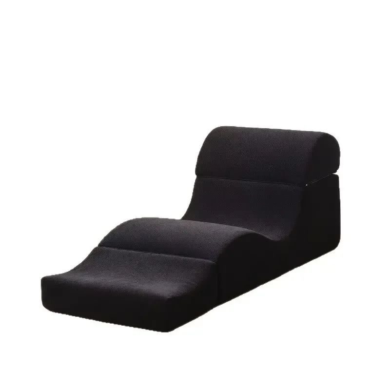 Tri Fold Fabric Sofa Bed Adult Yoga Recliner Compressed Sponge Inverted Chair No Installation Required for Home Gym