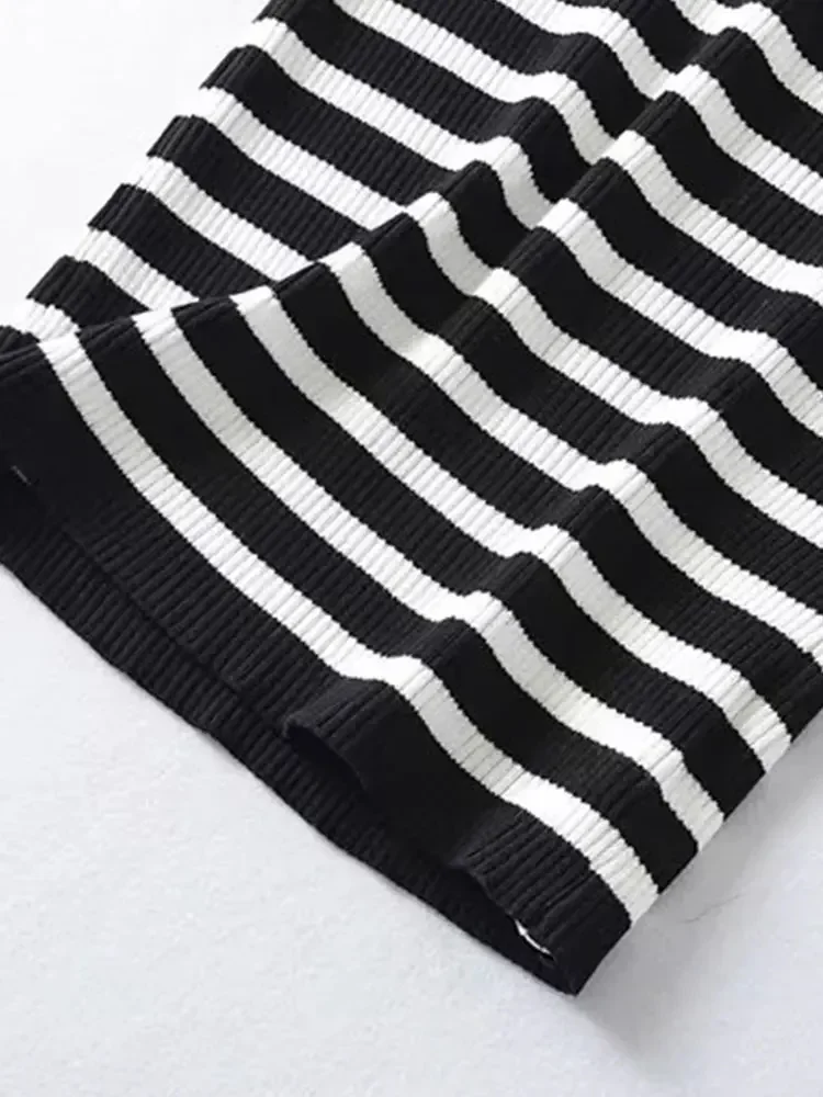 Women Summer New Chic Stripe Sleeveless T Shirts Strap Tops Woman Simple Sexy Sports Vest Female Y2k Tank Bottom Shirt Mujer