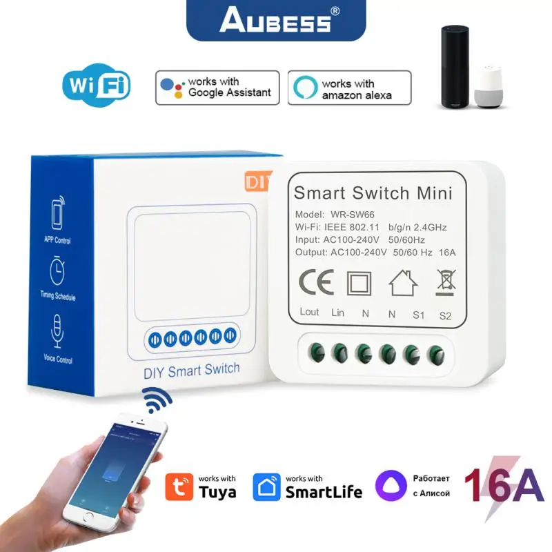 Tuya Wireless Switches Voice Control Timer Diy Compatible With Tuya Alexa Home Wifi Smart Switch 2-way Control