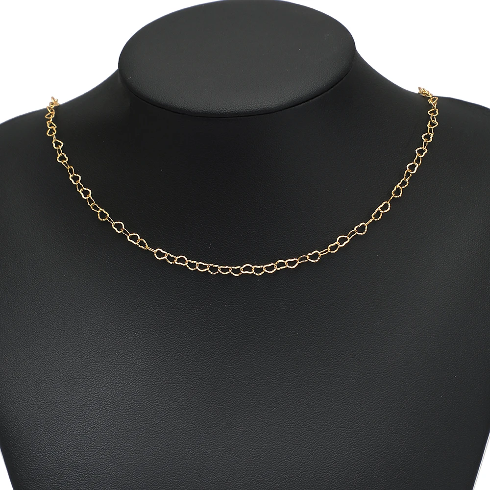 2 Meter Edelstahl-Prägketten mit Herzmotiv für DIY-Schmuck, Ohrringe, handgefertigte Halsketten, Armbänder, Bastelarbeiten und Schmuckzubehör – Detail 6