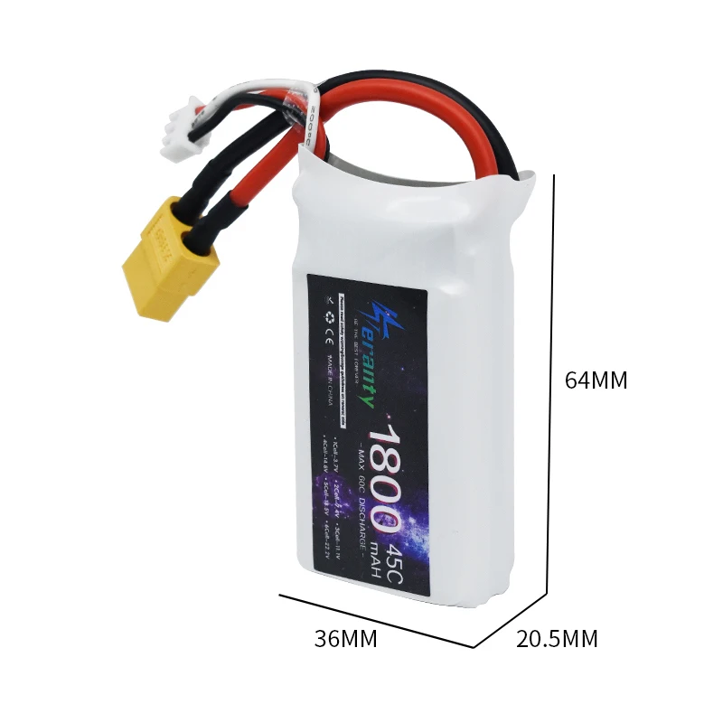 7.4V LIPO Battery 2s 1500MAH 1800mah 45C Battery for RC Drone Helicopter Car FPV Boat Parts With T JST XT30 XT60 Plug