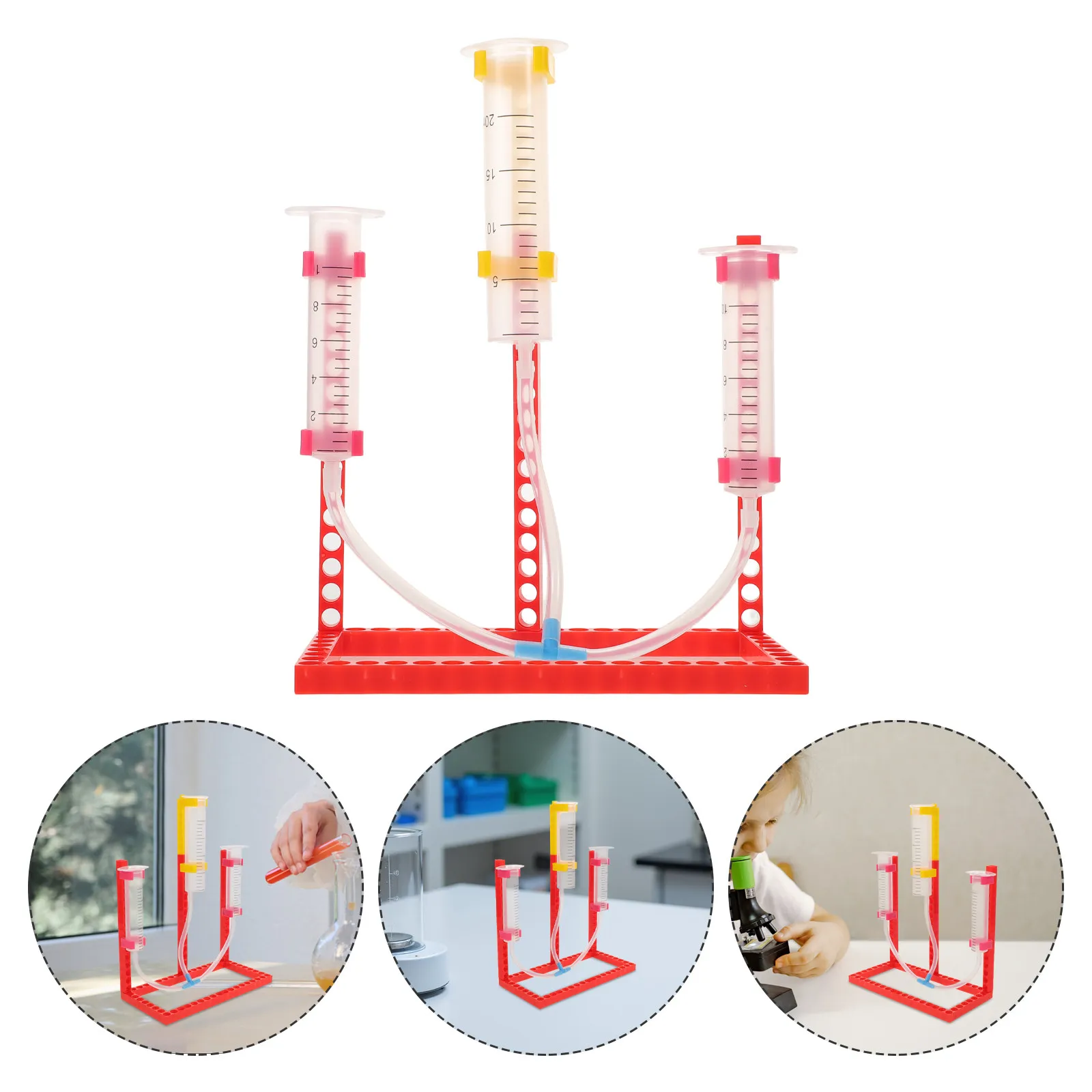 2Sets Physics Teaching Aids Fluid Mechanics Experimental Apparatus for High School Lab Demonstrator Pascal's Law Liquid Pressure