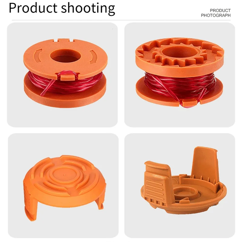 Juego de cubierta de carretes de corte A53Q para cortacésped WORX WA0010 carrete WA6531 piezas de herramientas de cubierta de línea