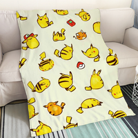 Cute Throw Blanket Luxury Bedding Pokemon Fluffy Soft Blankets Sofa Decoration Hairy Blankets for Bed Blanket 150cm X 200cm Knee