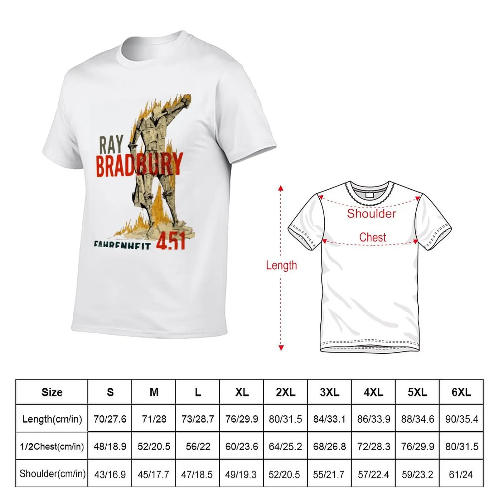 New Fahrenheit 451 first edition T-Shirt plus size tops Tee shirt korean fashion t shirts for men cotton