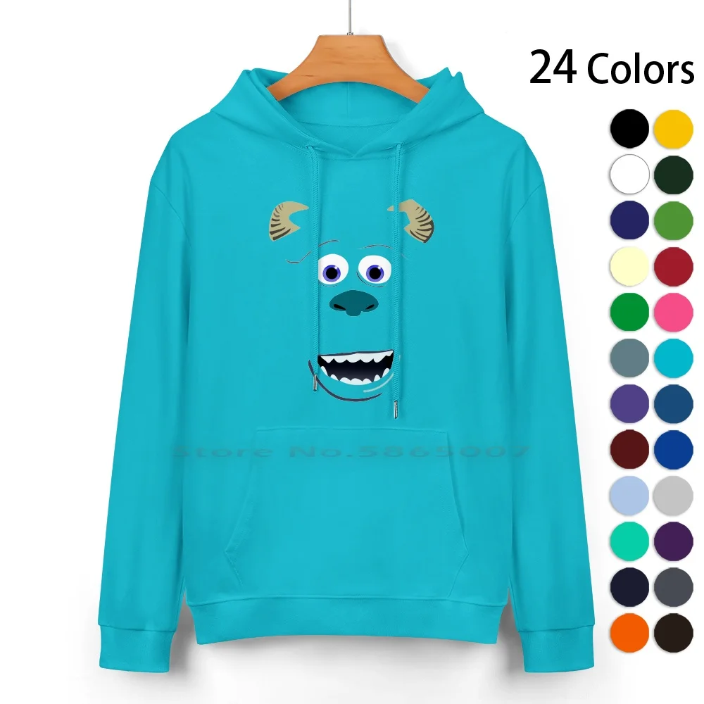 James P. Sullivan Pure Cotton Hoodie Sweater 24 Colors Sulley Monsters Inc 100% Cotton Hooded Sweatshirt For Women Men Unisex