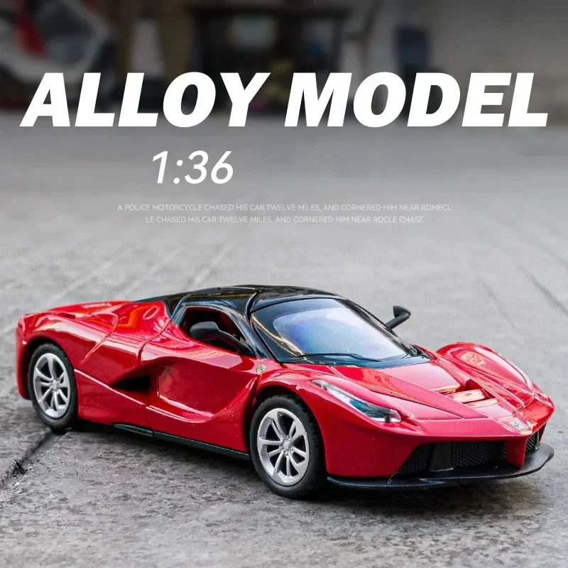 1:36 Ferrari Laferrari Sports car Toy Alloy Car Diecasts & Toy Vehicles Sound and light Car Model Collection Car Toys D160