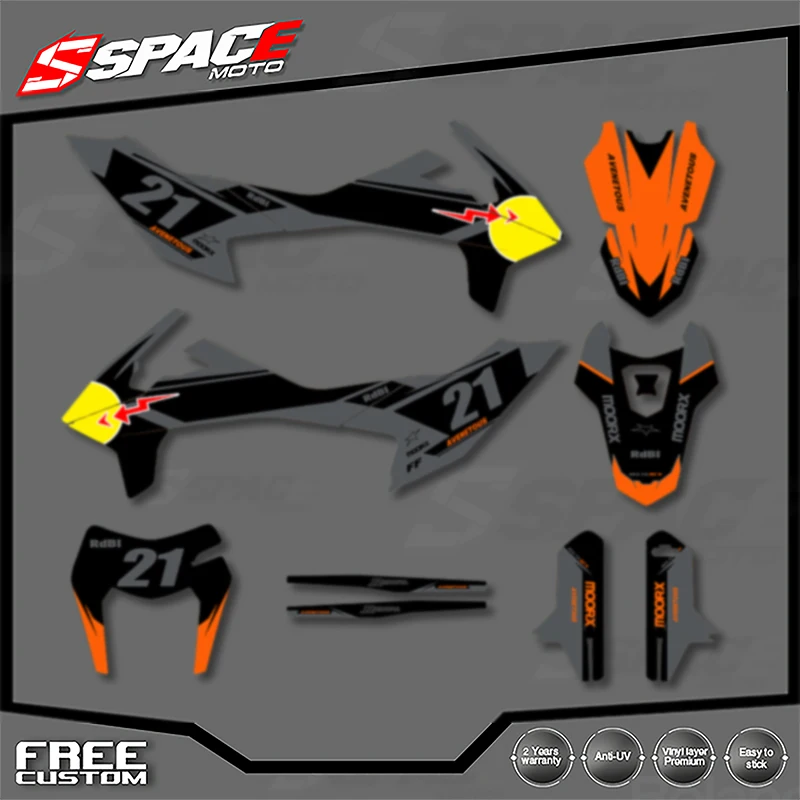 

SPACE Custom Motorcycle Graphics For KTM 2019 2021 2022 SMC-R 690 19-21 SMC-R Enduro Decal Stickers Kits 004