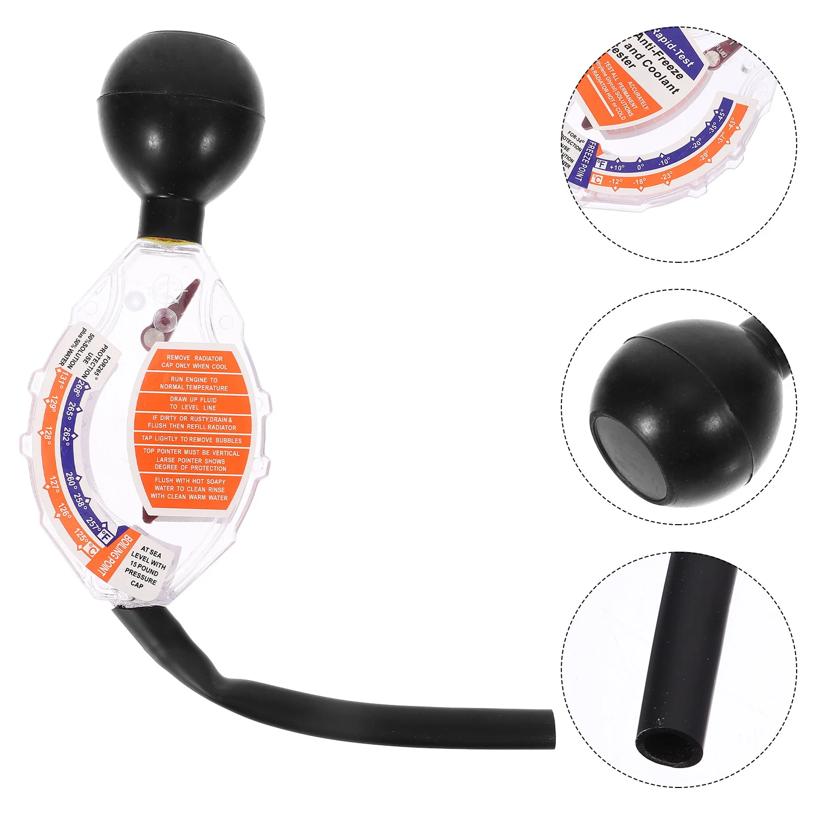 Testeur antigel à cadran, testeur de liquide de refroidissement de radiateur, outil accessoire de test antigel de voiture fiable de haute précision