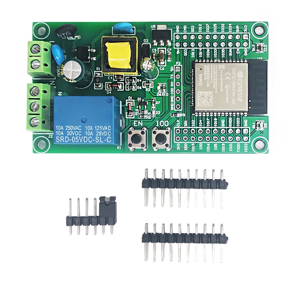 

AC90-250V ESP32 WIFI Bluetooth однорелейная макетная плата автоматический модуль смарт-контроллер переключатель