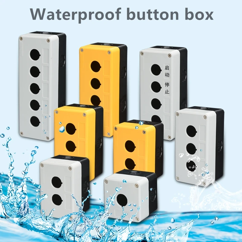 22mm Installation Aperture Waterproof Dust-proof XB2 LA38 LAY37 Button Switch Control Box 1/2/3/4/5 Hole Height 65mm XAL BX