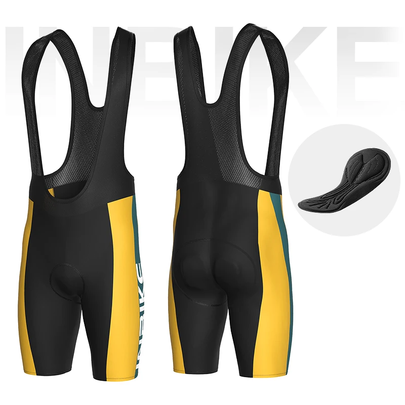 INBIKE جديد الرجال الدراجات مريلة السراويل ثلاثية الأبعاد مبطن الطريق دراجة المرايل السراويل تنفس دراجة السراويل الرجال الجبلية الدراجات الملابس سريعة الجافة