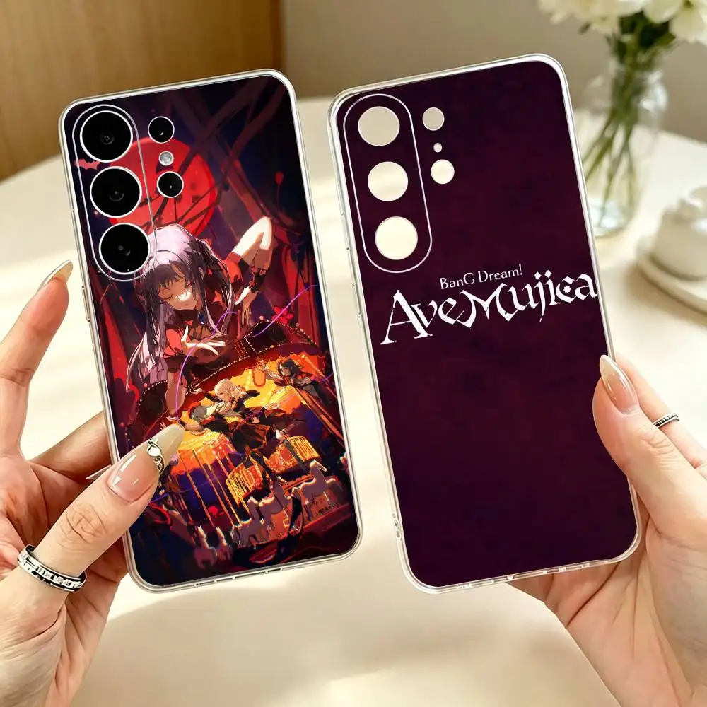 Anime Ave-e Mujica   Clear Soft Silicone Phone Case for Samsung S25 S24 S23 S22 S21 S20 Ultra Plus