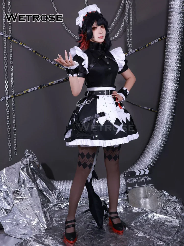 [Wetrose] Ellen Joe cosplay costumes Zenless Zone Zero شارك ميد إلين جو زي تأثيري ، القرش خادمة فتاة ، زينون صفر ZZZ ، مجموعة كاملة ذيل شعر مستعار ، عيد الميلاد الهالوين ، متوفر