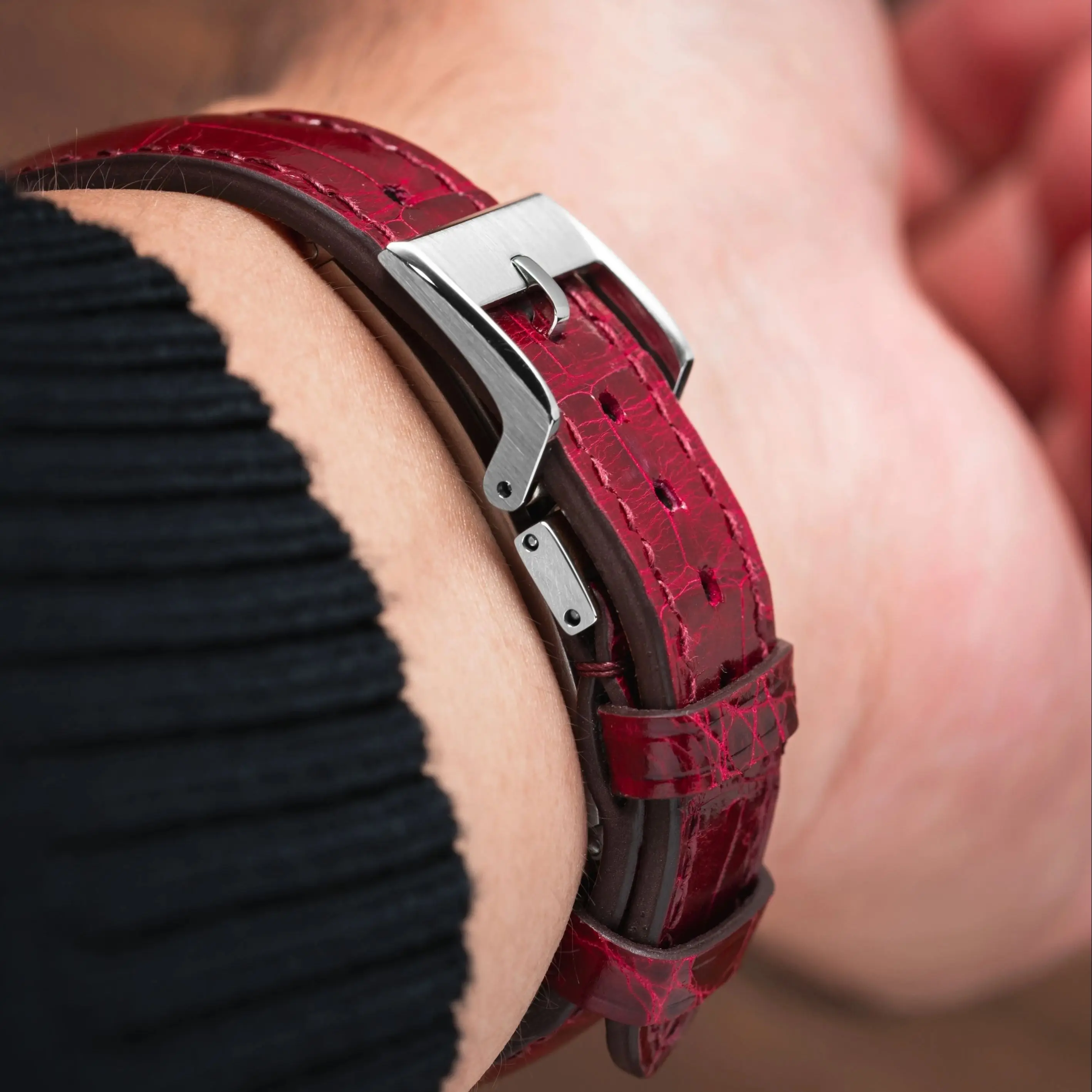 16mm 18mm Fibbia deployante a molla da utilizzare per tutti i cinturini di orologi Chiusura in acciaio inossidabile 316L liscia lucida che non sbiadisce per cinturino dell'orologio