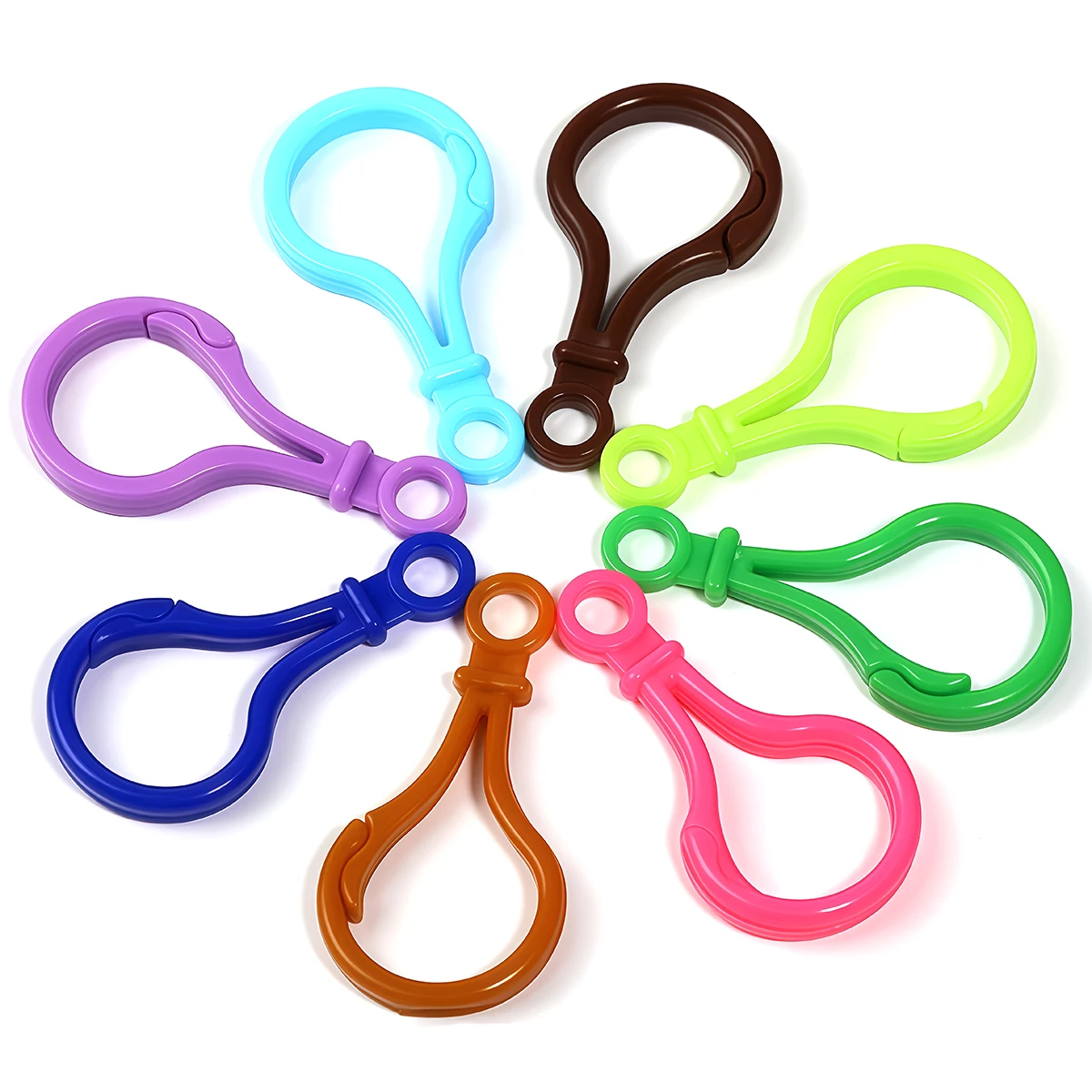 20/30pcs Plastic Lobster Clasp Colorful Lanyard Clip Hook Keychain Charms Pendants Dolls Clasps for DIY Luggage Bags Key Ring