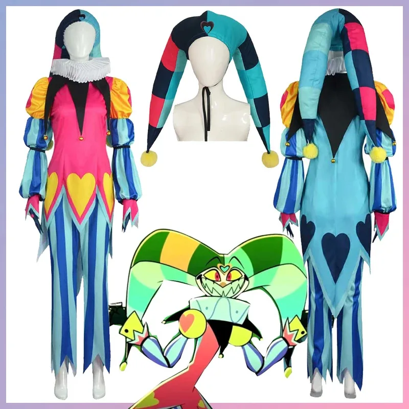 Cartoon Helluva Cosplay Boss Fizzarolli Cappello Cosplay Fantasia Outfit Travestimento Costume Donna Gioco di ruolo Vestito di Halloween per donna adulta