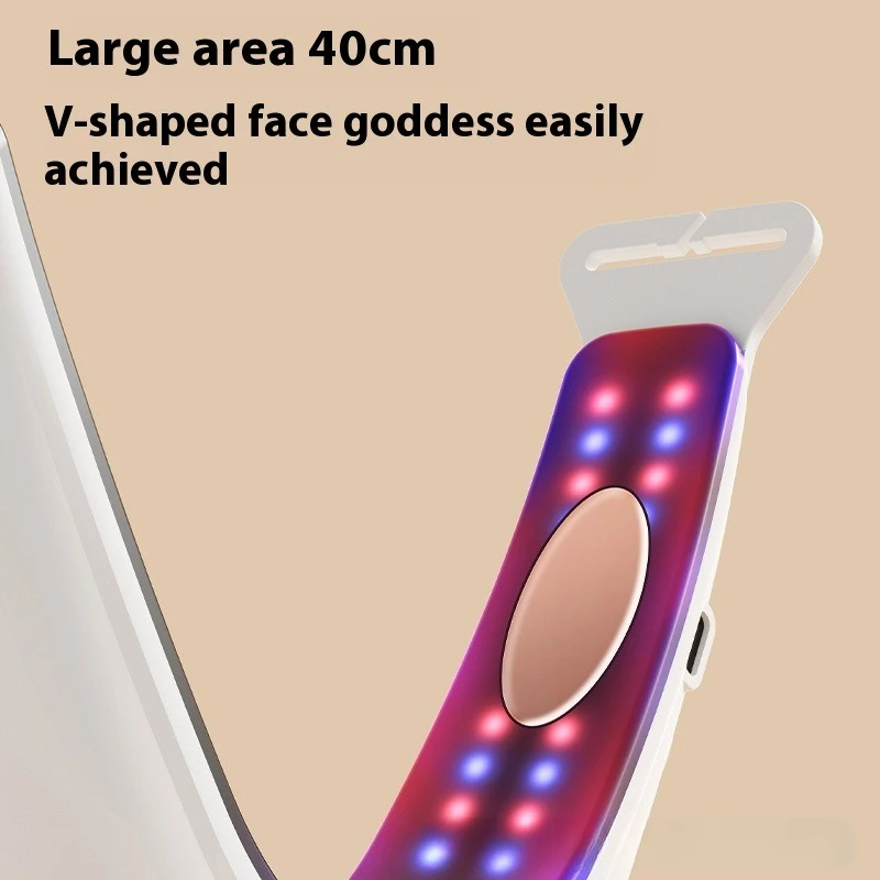 أداة تجميل الوجه الكهربائية على شكل حرف V - مدلك الوجه مكركرنت EMS، مخفض الذقن المزدوجة وأداة شد الوجه