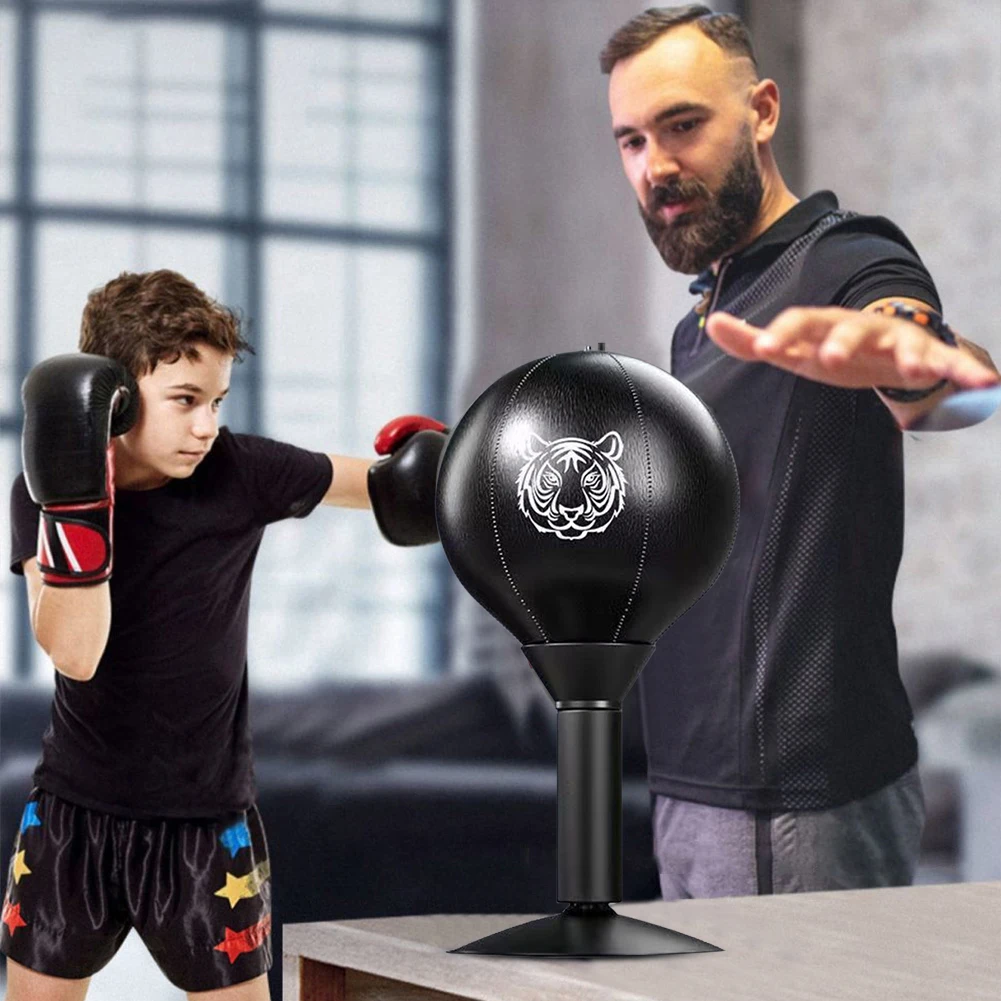 Boxing Bag with Suction Cup Punching Speed Ball Heavy Duty Stress Relief Free Standing Funny Toys for Kids Coworkers and Friends