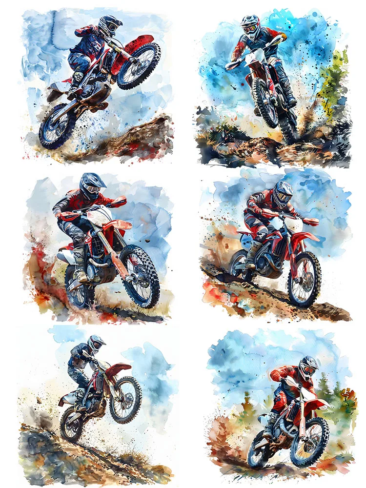 MT688# Outdoor Motorcycle Riding Wall Decal Reusable Sticker for Living Room Aesthetic Room Decoration Easy Beautify Your Home
