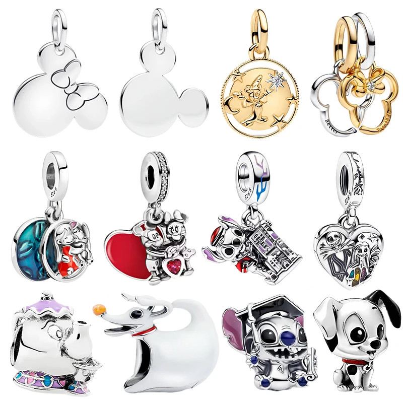 Hot Seller 925 Silver Lovel mouse Charms Pendants Beads Fit 3mm Original Bracelet DIY Women's Birthday Jewelry Gifts
