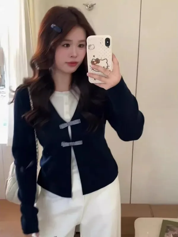 

plus Size Women's Sweet Spicy Korean Sle Long Sve T-irt with Bow Design Base irt Autumn Winter Faion Sensation Col...