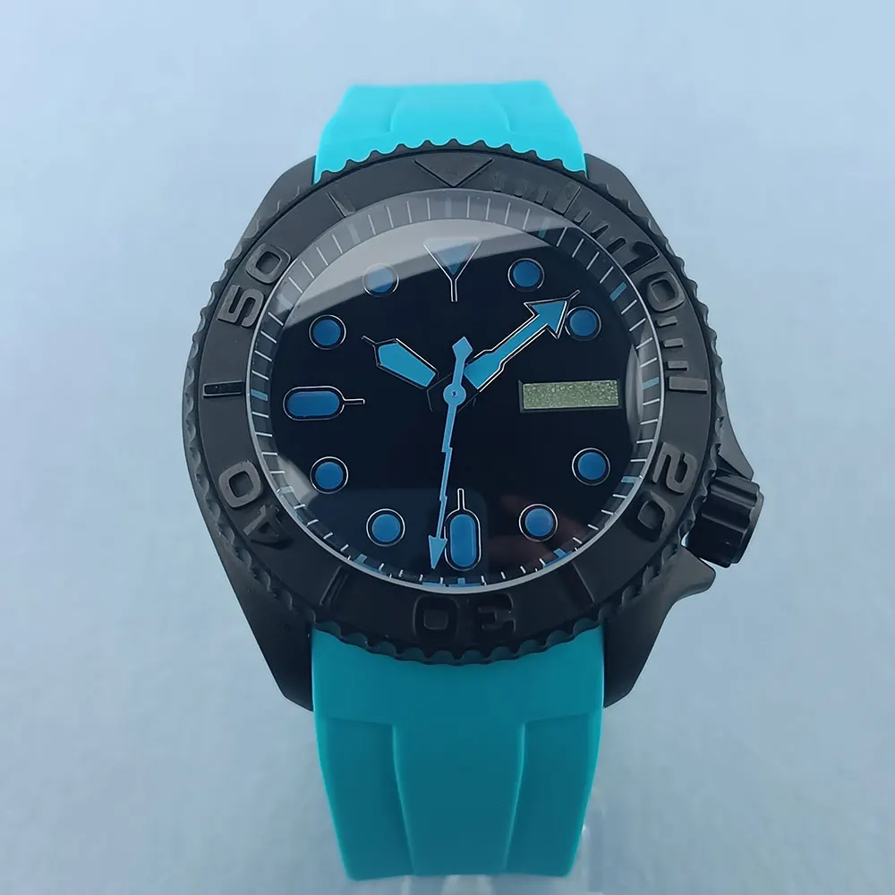 SKX 007 Корпус из сапфирового стекла из нержавеющей стали 316L, 40 мм, водонепроницаемость 10 бар, подходит для указателя с синим ремешком механизма NH35 36 SKX 007 Корпус из сапфирового стекла из нержавеющей стали 316L, 40 мм, водонепроницаемость 10 бар, подходит для указателя с синим ремешком механизма NH35 36