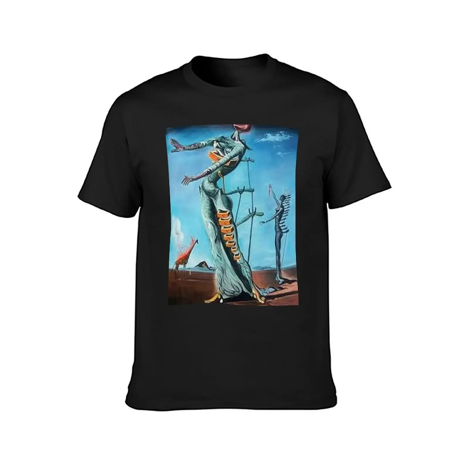 The Burning Giraffe - Salvador Dali 1937 T-Shirt shirts graphic essential t shirt mens tall t shirts