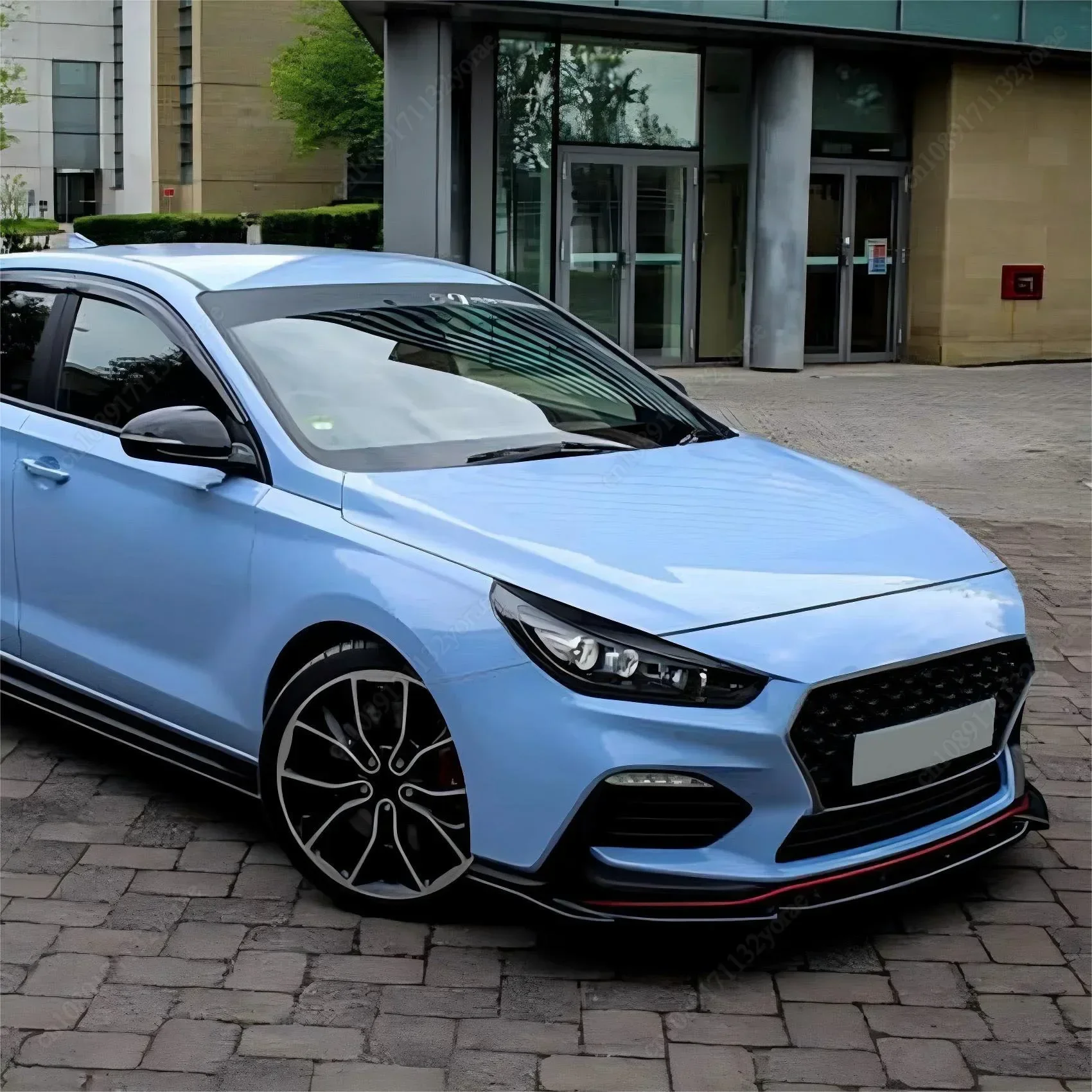 For Hyundai I30N MK3 2017-2019 MK3.5 2020-2023 Car Front Bumper Lip Splitter Diffuser Spoiler Guard Protector Body Kits Tuning view 3