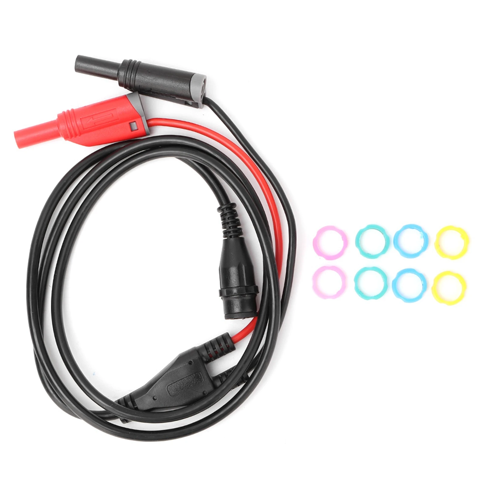 P1204 BNC-stekker naar veiligheidsbanaanstekker, coaxkabel, testkabel voor oscilloscoop, 100 cm.