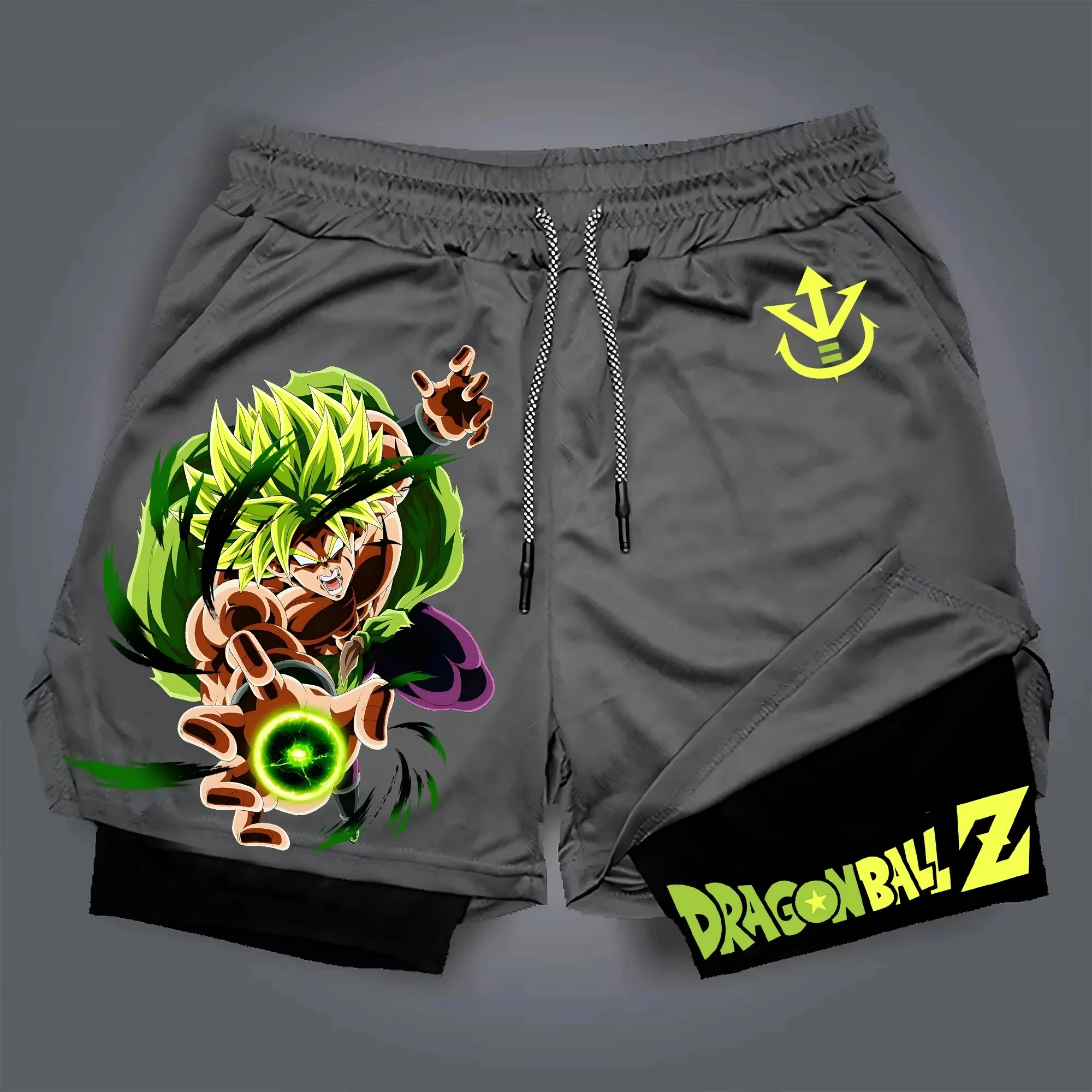 

2026 Dragon Ball 3D Print Goku Vegeta Double Layer Shorts Family Matching S-2XL Trendy Hot Sale Fashion