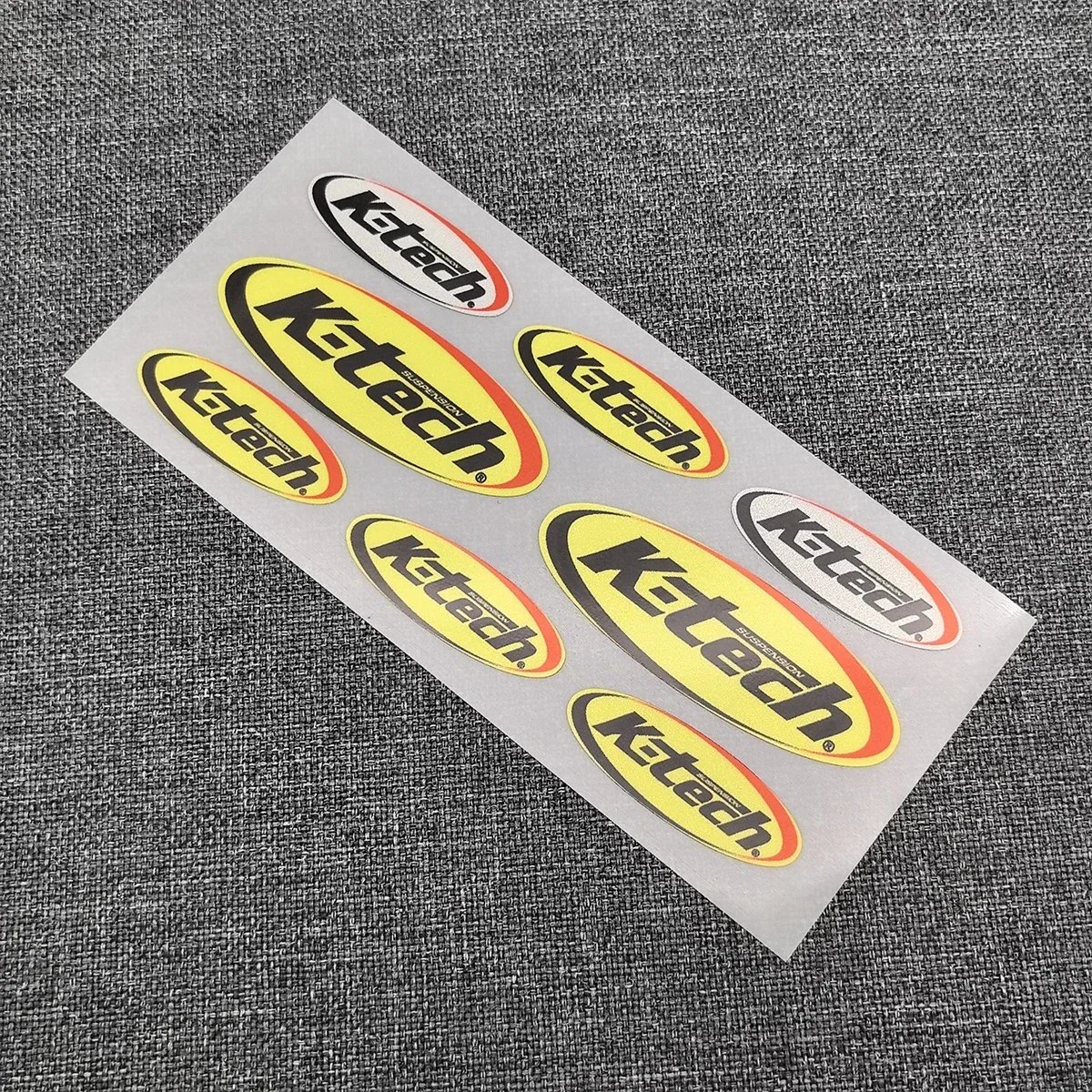 8Pcs Reflective K-Tech Stickers Ktech Suspension Fork Motorcycle Laminated Decals K Tech Graphic view 2