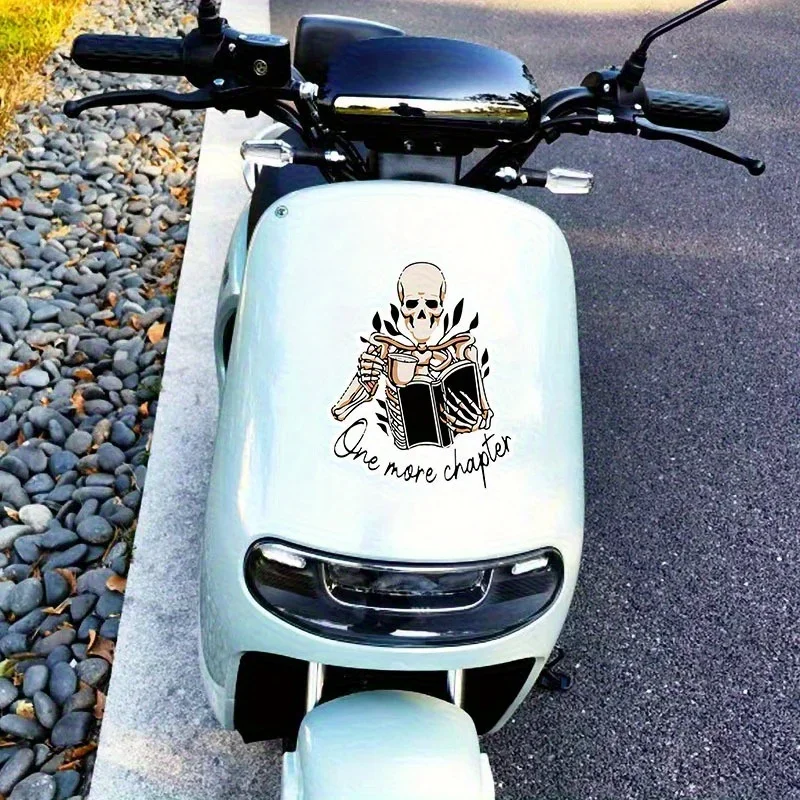 قطعة واحدة من ملصقات الهيكل العظمي الرائعة ذات الطابع الكتب - ملصق فريد من الفينيل المقاوم للماء لأجهزة الكمبيوتر المحمولة والهواتف وحقائب الظهر والكتب والأدبية